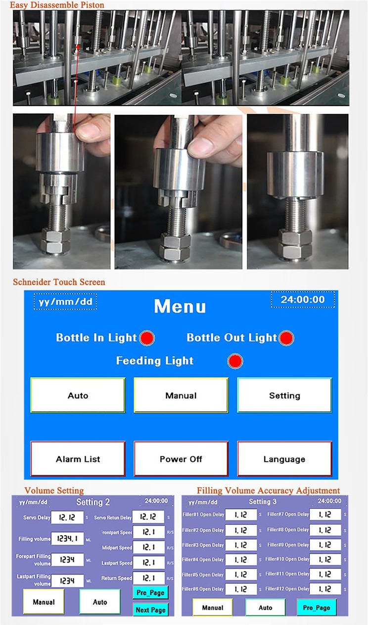 Automatische Flaschenfüllmaschine für Servomotoren 6
